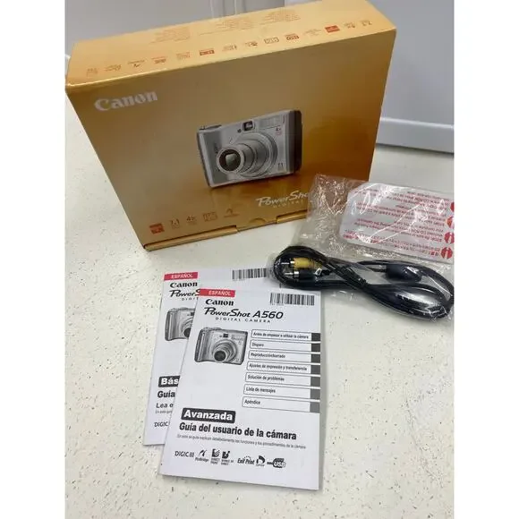 TESTED WORKING Canon PowerShot A560 7.1MP digital camera with box - Picture 5 of 5